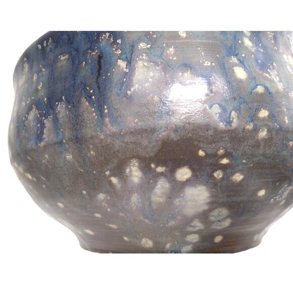 Blue Speckled Drip Glazed Studio Art Pottery Bowl - Picture 6 of 7